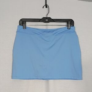 NWT Puma Girls Knit Skort Day Dream Light Blue Size Large Upf 40 Tennis Golf